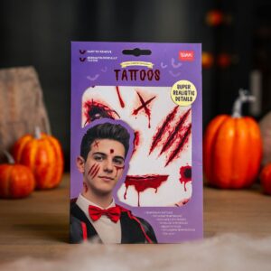 Temporäre Narben-Tattoos "Scar Face" von Legami – Ansicht 4