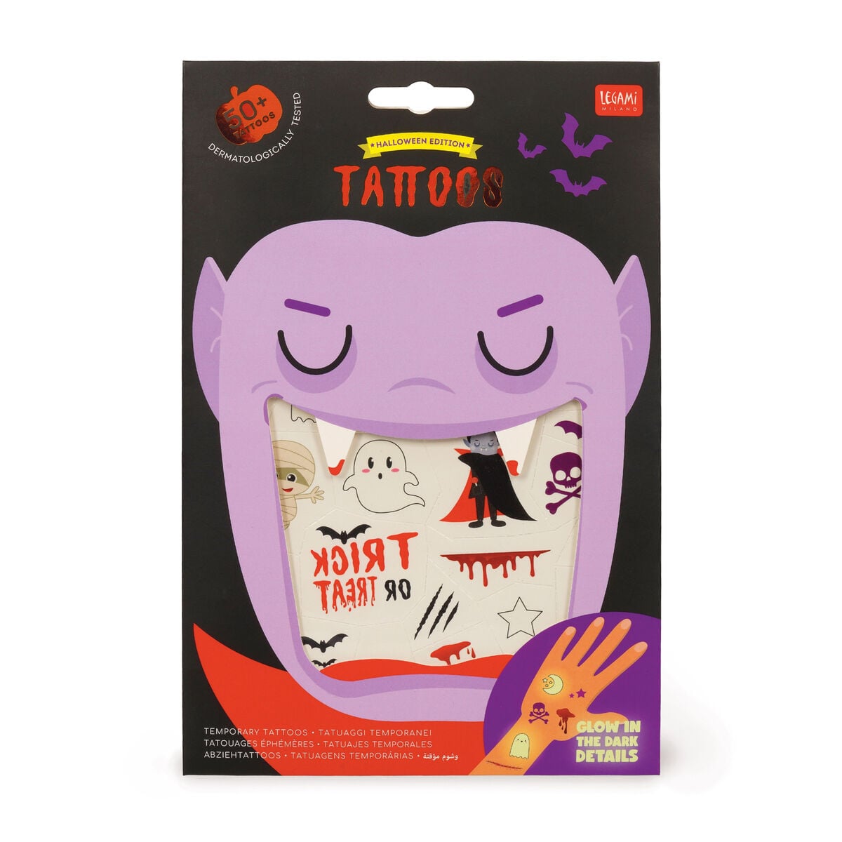 Abziehtattoos "Halloween" von Legami Abziehtattoos "Halloween" von Legami