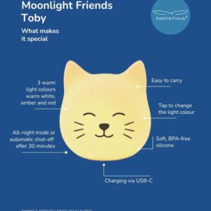 Rabbit & Friends Stehlampe Katze "Momo" (MOONLIGHT FRIENDS) – Ansicht 3