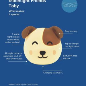 Rabbit & Friends Stehlampe Hund "Toby" (MOONLIGHT FRIENDS) – Ansicht 3