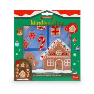 Legami Set mit Gel-Fensteraufklebern "Window-Glow" (Weihnachten, Design 2)
