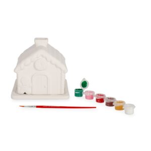 Legami Bastel-Set zum Bemalen "Paint Your Christmas" (Lebkuchenhaus)