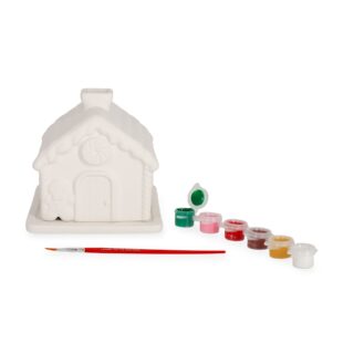 Legami Bastel-Set zum Bemalen "Paint Your Christmas" (Lebkuchenhaus)