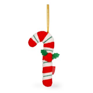 Legami Plüsch-Christbaumschmuck „Oh-Oh-Ohrnaments“, Zuckerstange