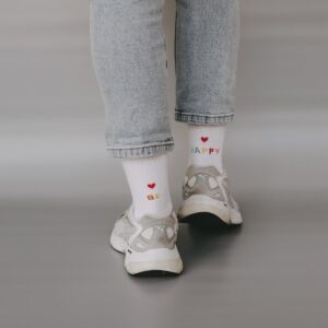 Eulenschnitt Socken Be happy – Ansicht 3