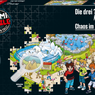 Kosmos Krimi-Puzzle 'Die drei – Chaos im Zoo'