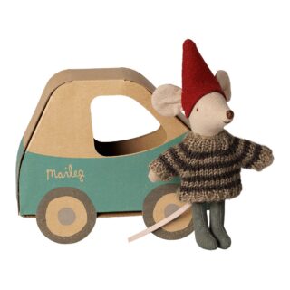 Maileg Weihnachtsmaus, kleiner Bruder im Autokarton